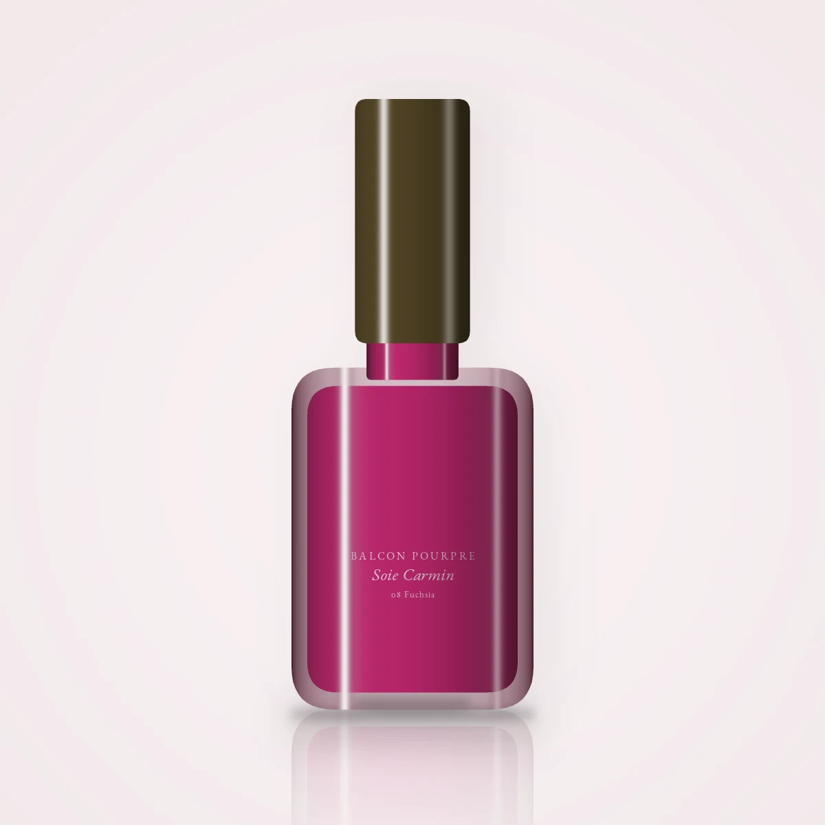 Vernis à ongles nourrissant Soie Carmin – Balcon Pourpre, flacon 5 ml, teinte 08 Fuchsia