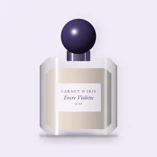 Parfum Encre Violette aventurier à la fève tonka – Carnet d'Iris, flacon 50 ml