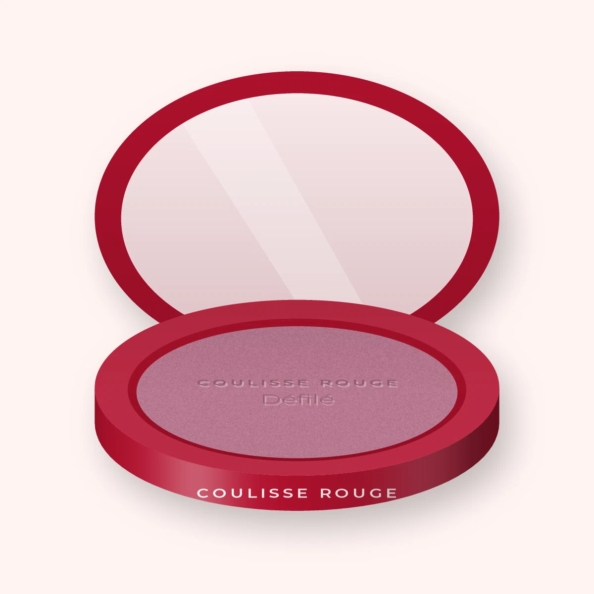 Blush Défilé à l'huile d'abricot – Coulisse Rouge, boîtier 6 g, teinte 08 Mauve