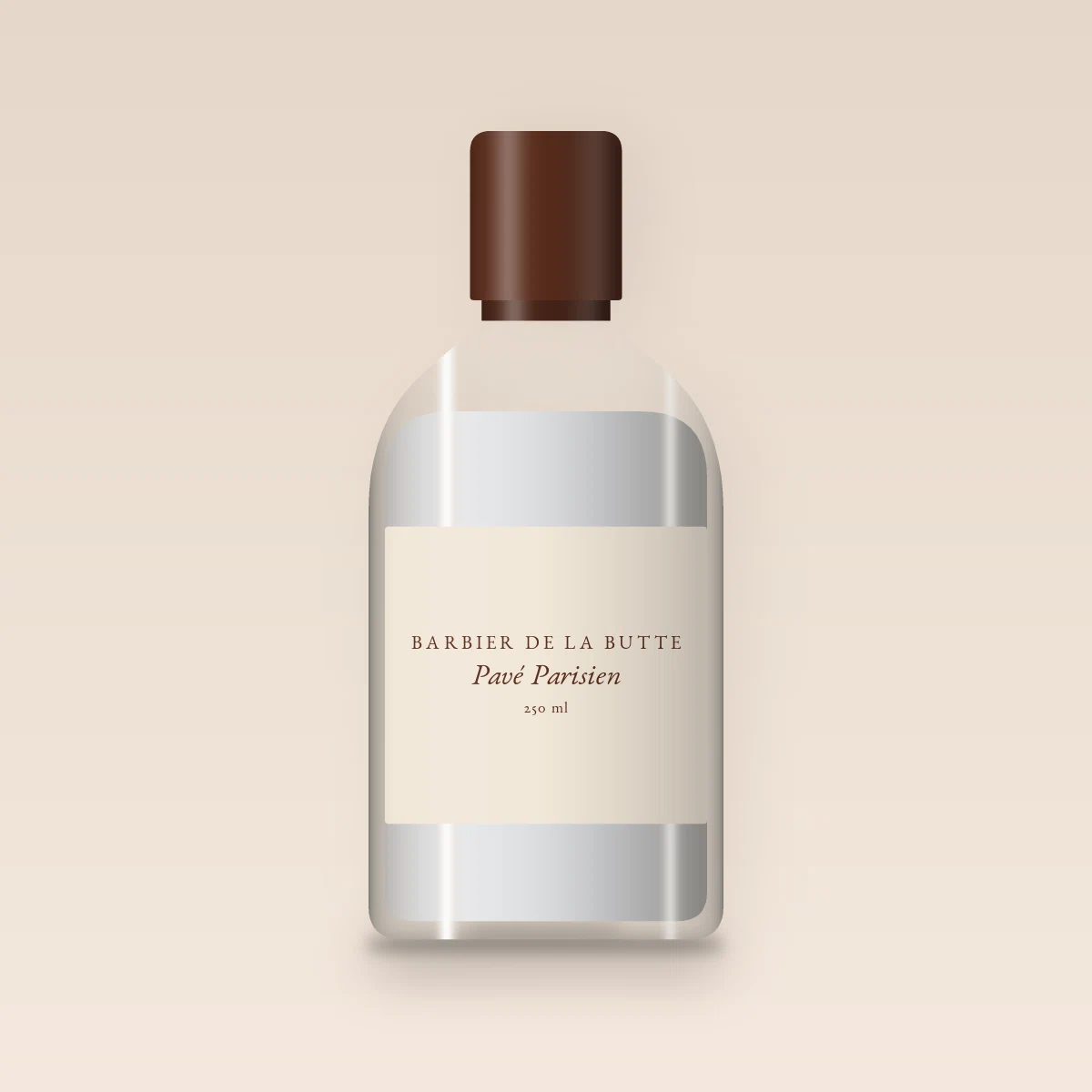 Shampooing Pavé Parisien à l'eau de rose – Barbier de la Butte, flacon 250 ml