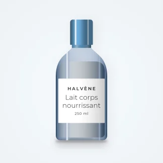 Lait corps nourrissant à la niacinamide – Halvène, flacon 250 ml