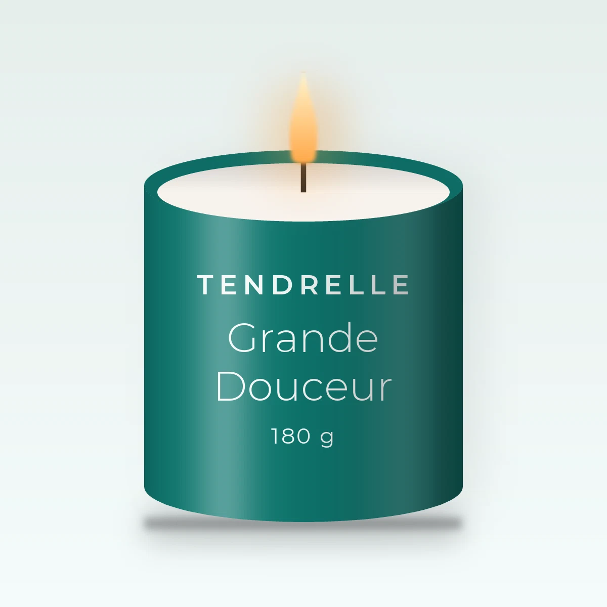 Bougie parfumée Grande Douceur signature – Tendrelle, pot en verre 180 g