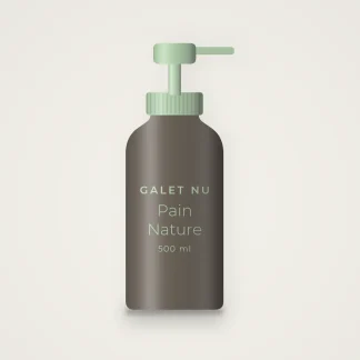 Shampooing Pain Nature à l'extrait de bambou – Galet Nu, flacon-pompe 500 ml