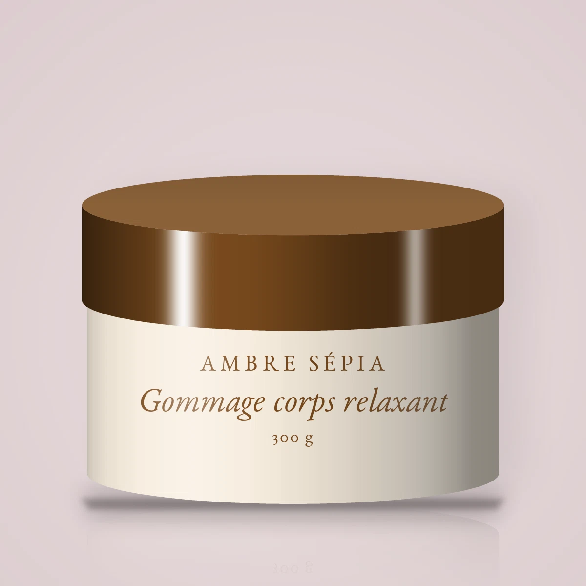 Gommage corps relaxant au sucre et à l'huile d'argan – Ambre Sépia, pot 300 g