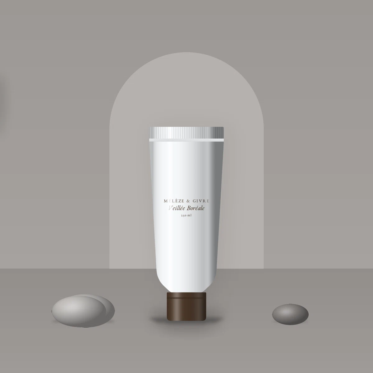 Crème coiffante Veillée Boréale à l'huile d'argan – Mélèze & Givre, photo d'ambiance