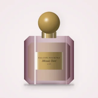 Parfum Minuit Doré cosmopolite au yuzu – Balcon Pourpre, flacon 30 ml