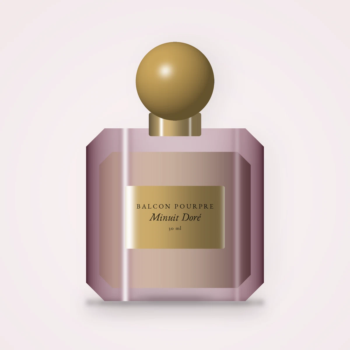 Parfum Minuit Doré cosmopolite au yuzu – Balcon Pourpre, flacon 30 ml