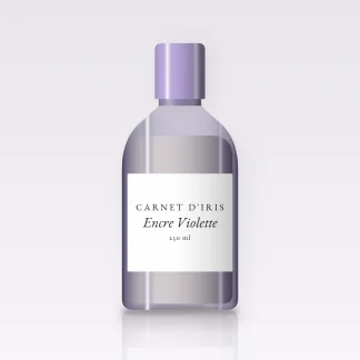 Lait corps Encre Violette hydratant – Carnet d'Iris, flacon 250 ml