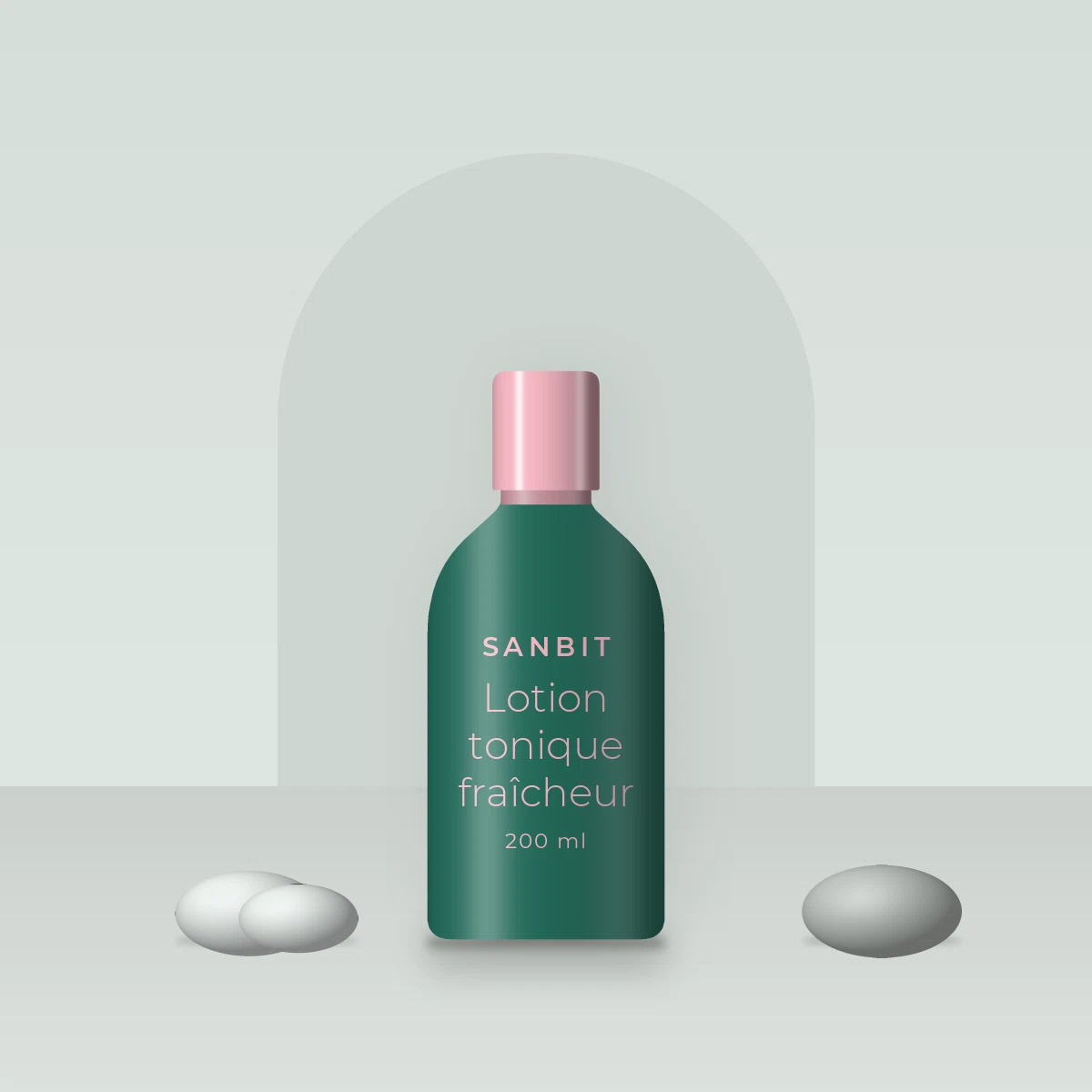 Lotion tonique fraîcheur à l'acide lactique – Sanbit, photo d'ambiance