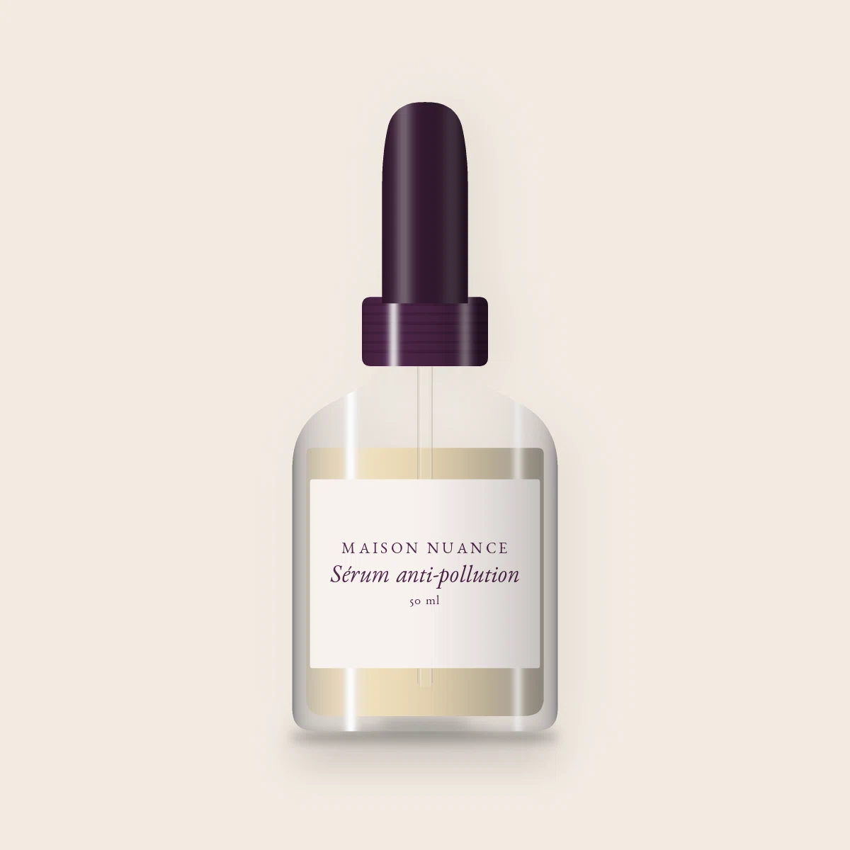 Sérum anti-pollution à l'acide hyaluronique – Maison Nuance, flacon compte-gouttes 50 ml