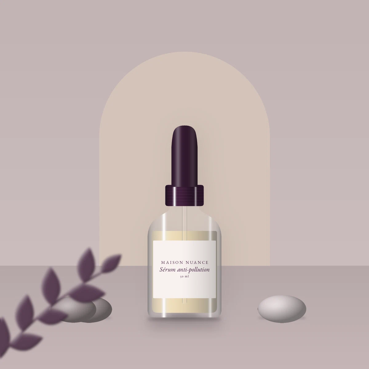 Sérum anti-pollution à l'acide hyaluronique – Maison Nuance, photo d'ambiance