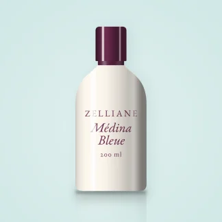Médina Bleue nettoyant visage doux – Zelliane, flacon 200 ml