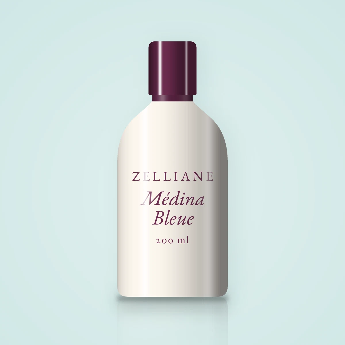 Médina Bleue nettoyant visage doux – Zelliane, flacon 200 ml