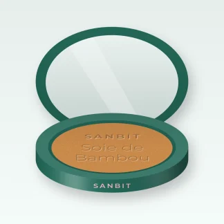 Enlumineur Soie de Bambou à la vitamine E – Sanbit, boîtier 7 g, teinte Ambre