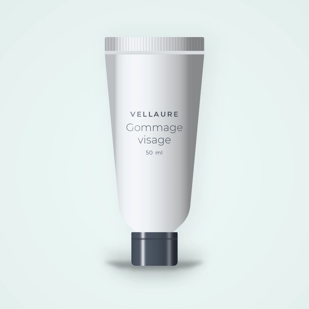 Gommage visage haute tolérance à l'extrait de kiwi – Vellaure, tube 50 ml