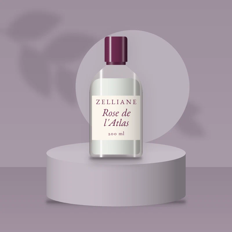 Nettoyant visage Rose de l'Atlas à l'huile de tournesol – Zelliane, photo d'ambiance