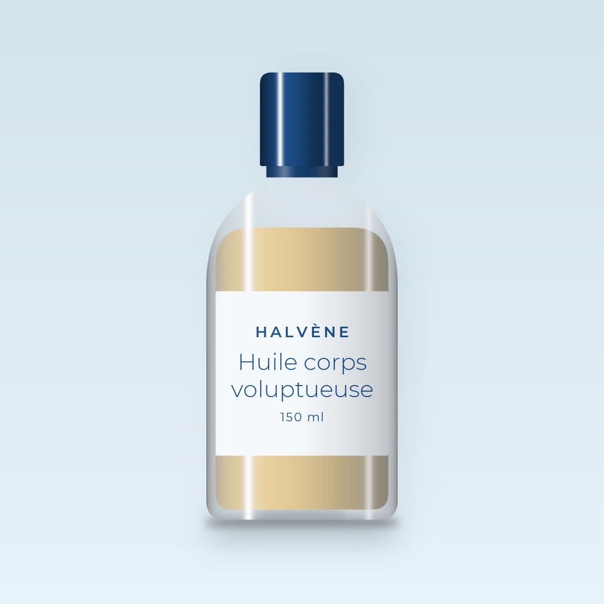 Huile corps sèche voluptueuse au carthame – Halvène, flacon 150 ml
