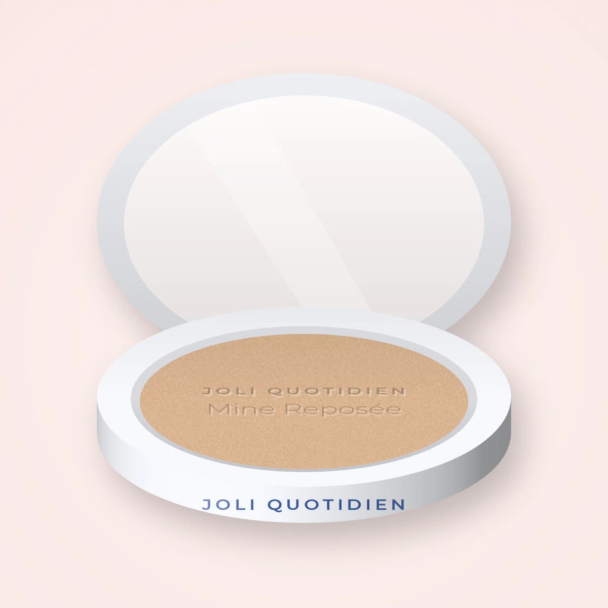 Poudre Mine Reposée confort – Joli Quotidien, boîtier 9 g, teinte 07 Beige naturel