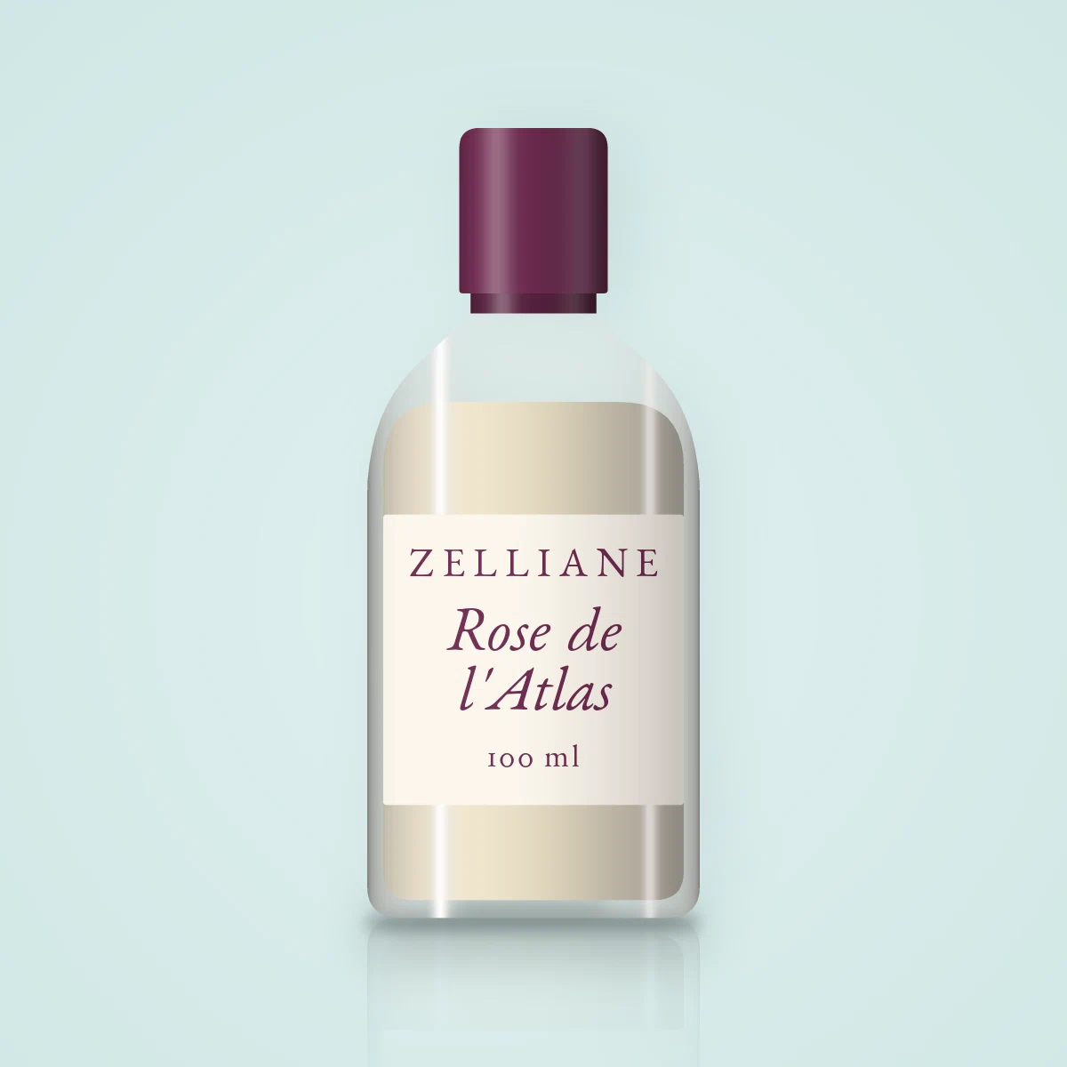 Gel douche Rose de l'Atlas au thé vert – Zelliane, flacon 100 ml
