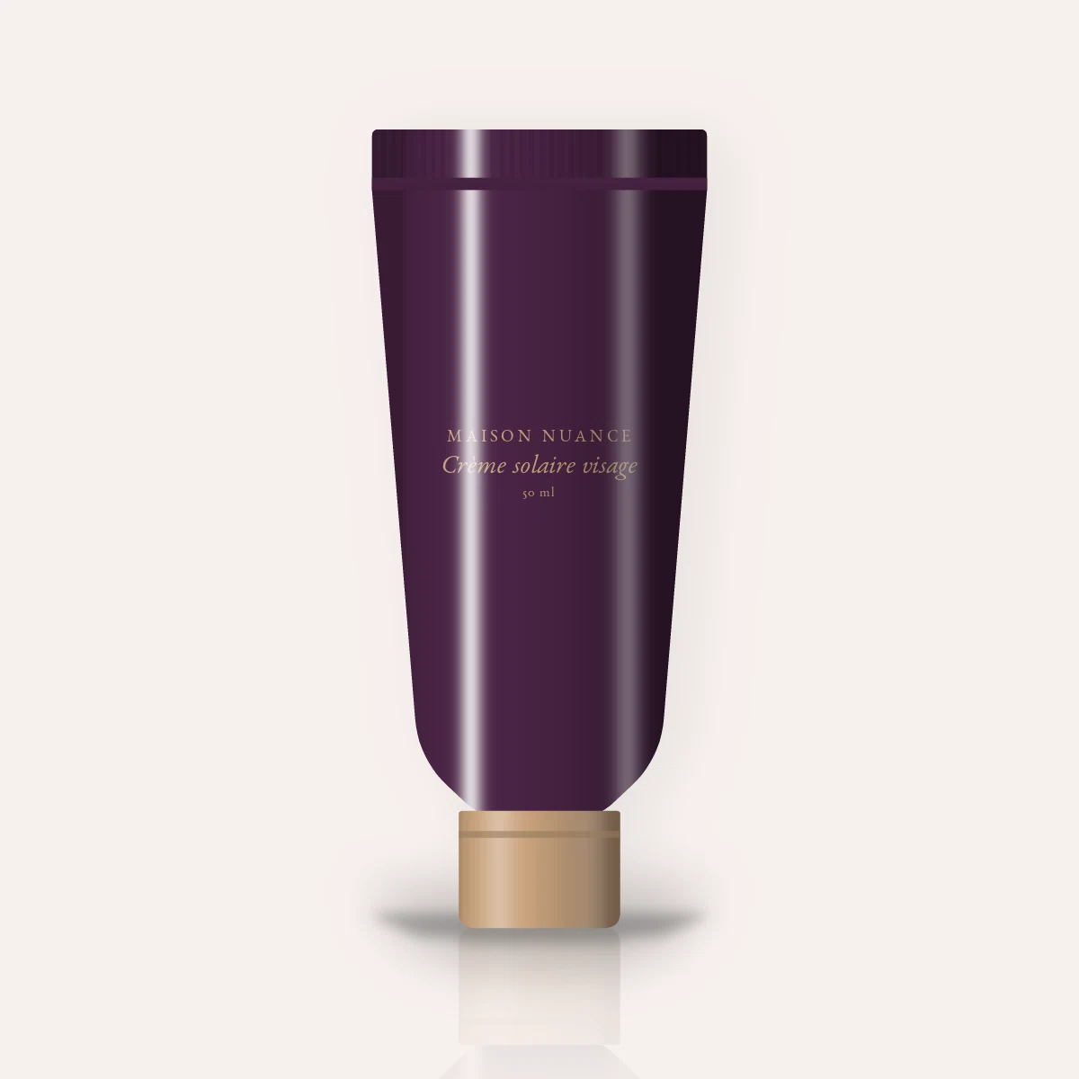 Crème solaire visage quotidienne à la niacinamide SPF 50+ – Maison Nuance, tube 50 ml