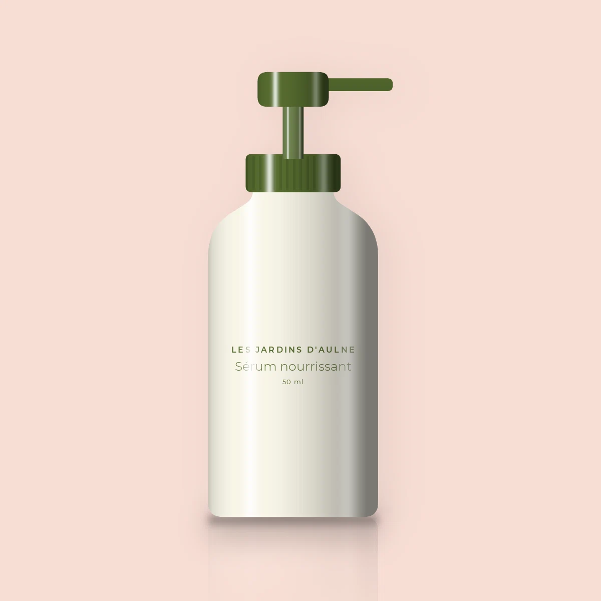 Sérum nourrissant à l'extrait de réglisse – Les Jardins d'Aulne, flacon-pompe 50 ml