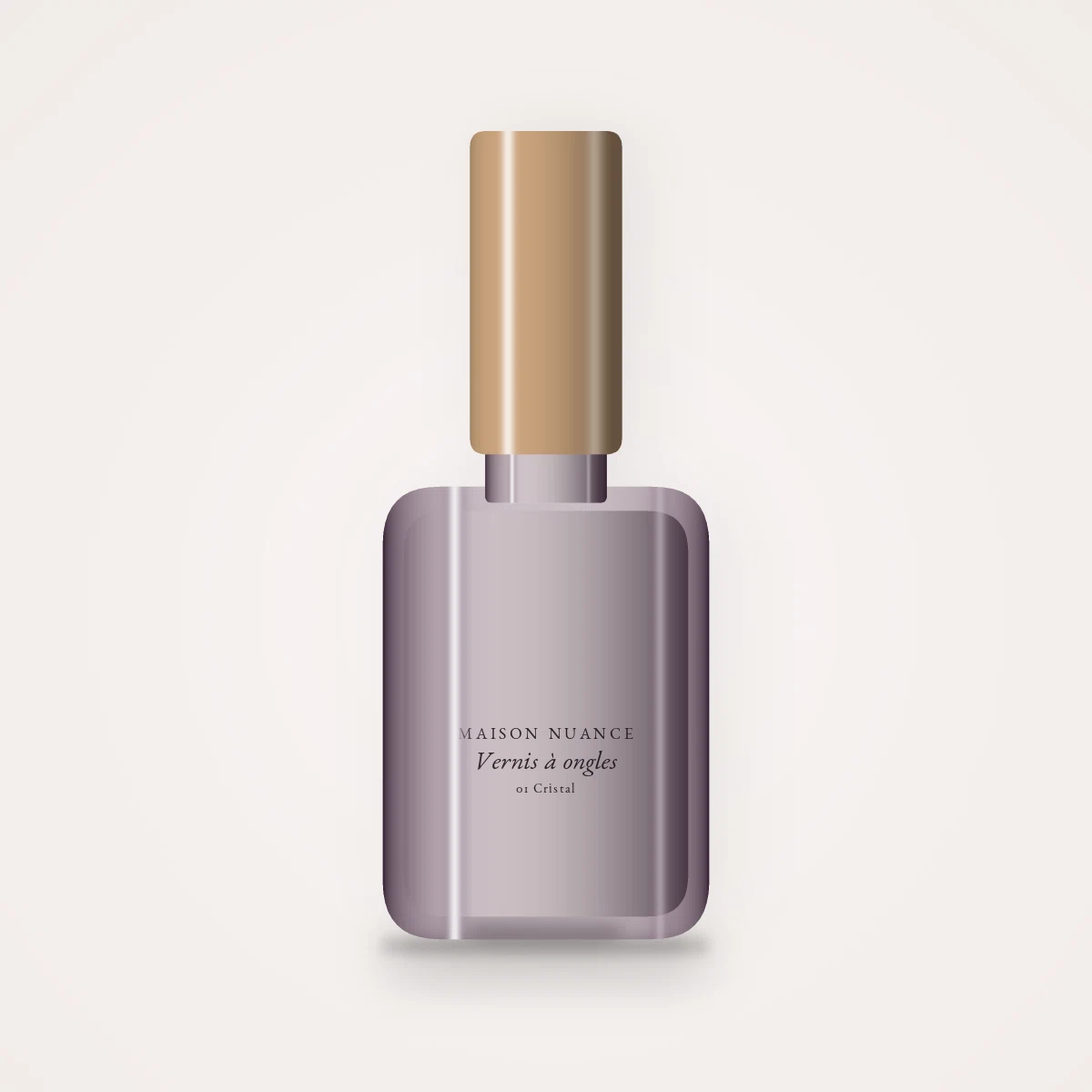 Vernis à ongles effet manucure à l'huile de coco – Maison Nuance, flacon 10 ml, teinte 01 Cristal