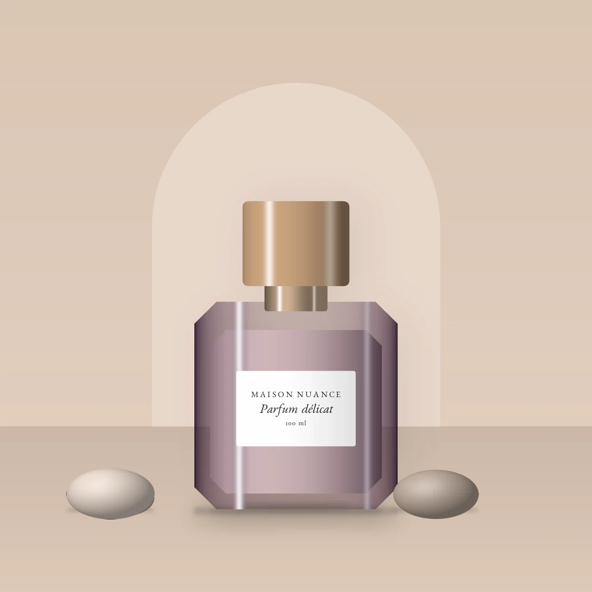 Parfum délicat à la fleur de tiaré pour femme – Maison Nuance, photo d'ambiance