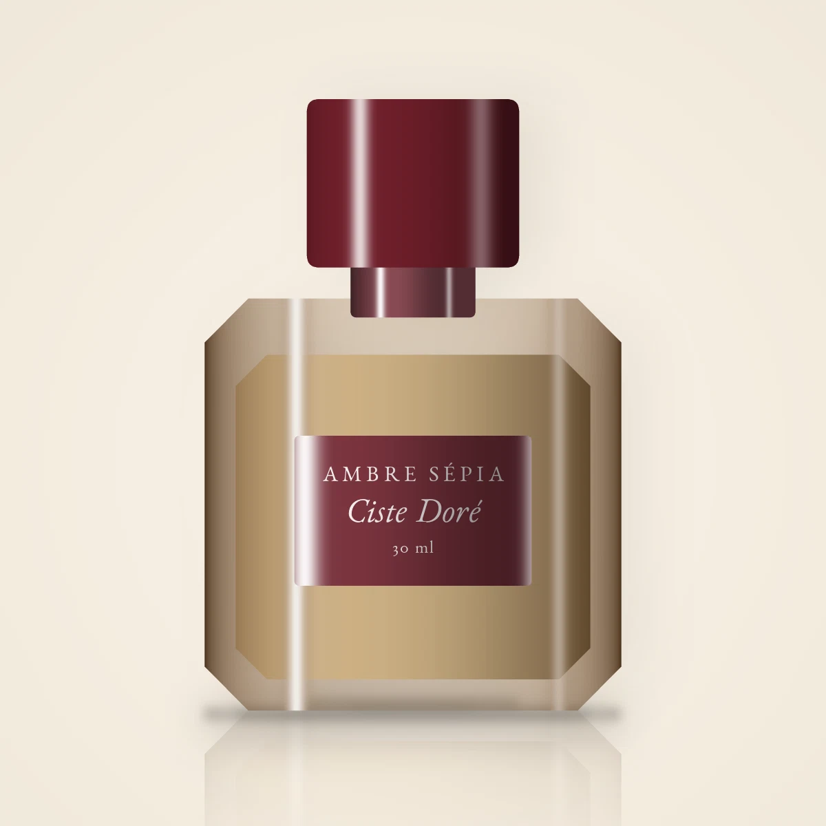 Parfum Ciste Doré flamboyant au café – Ambre Sépia, flacon 30 ml