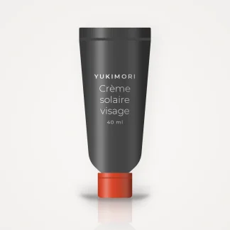 Crème solaire visage fraîcheur au beurre de karité SPF 50 – Yukimori, tube 40 ml