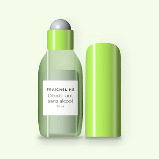 Déodorant sans alcool au pin sylvestre – Fraîcheline, flacon roll-on 75 ml