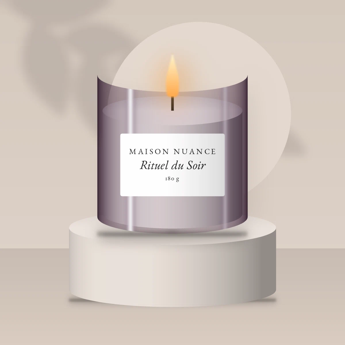 Bougie parfumée Rituel du Soir intimiste – Maison Nuance, photo d'ambiance