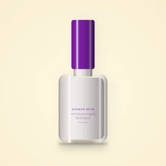 Vernis à ongles fortifiant à l'huile d'abricot – Bonbon Néon, flacon 10 ml, teinte 01 Cristal
