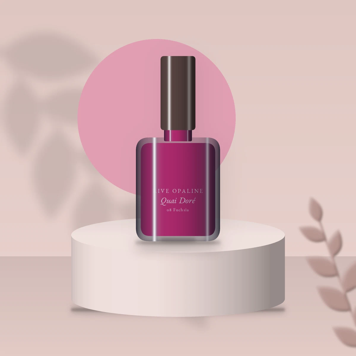 Vernis à ongles Quai Doré à l'huile d'abricot – Rive Opaline, photo d'ambiance
