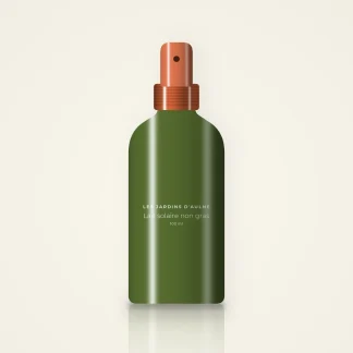 Lait solaire non gras à l'huile de camélia SPF 50 – Les Jardins d'Aulne, flacon spray 100 ml