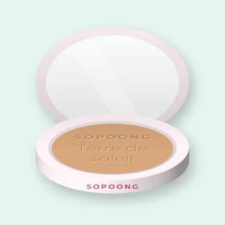 Terre de soleil sans transfert à l'amande douce – Sopoong, boîtier 15 g, teinte 01 Hâle léger