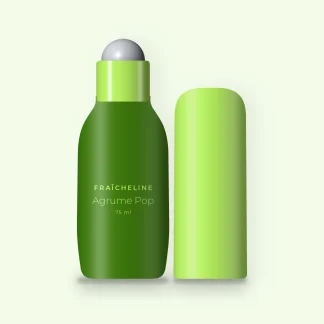 Déodorant Agrume Pop au bambou – Fraîcheline, flacon roll-on 75 ml
