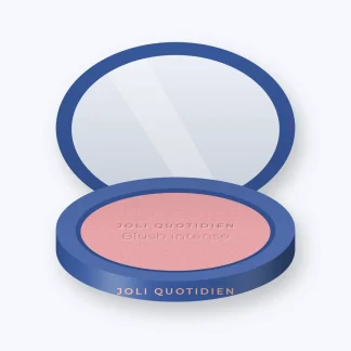 Blush intense à l'huile de camélia – Joli Quotidien, boîtier 6 g, teinte 01 Rose poudré