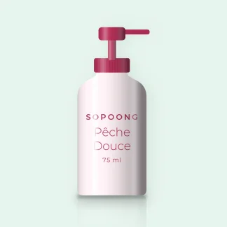Pêche Douce crème hydratante longue durée – Sopoong, flacon-pompe 75 ml