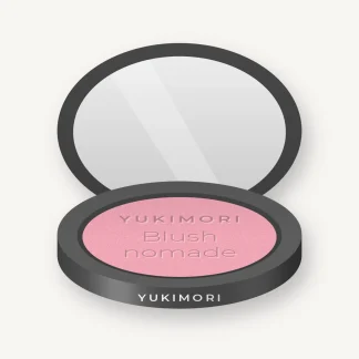 Blush nomade à l'huile de framboise – Yukimori, boîtier 4 g, teinte 02 Rose tendre