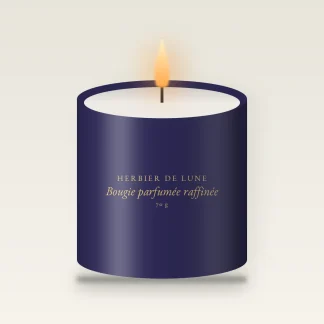 Bougie parfumée raffinée à la tubéreuse – Herbier de Lune, pot en verre 70 g