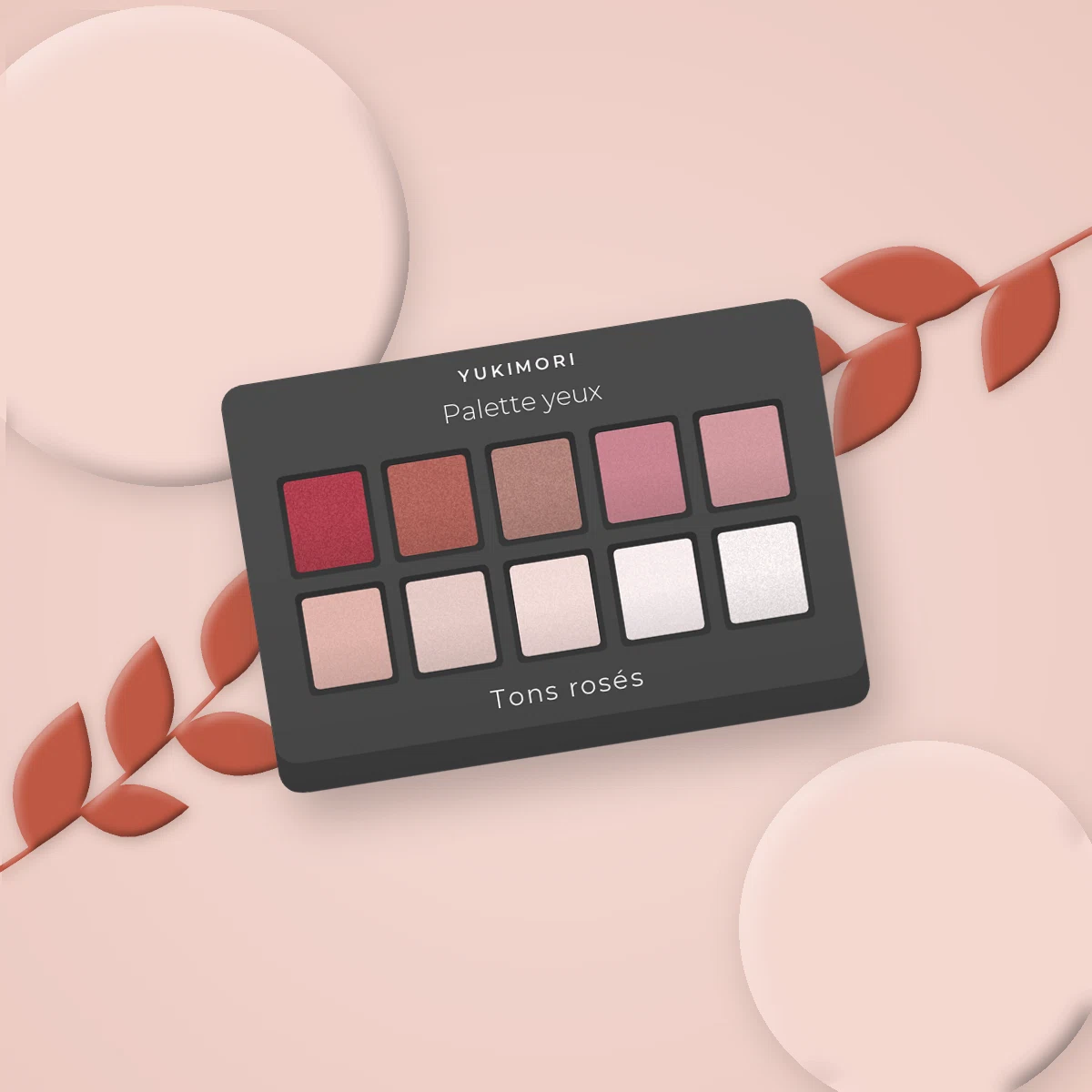 Palette yeux haute pigmentation à la poudre de riz Pluie Fine 12 × 1 g – Yukimori, photo d'ambiance