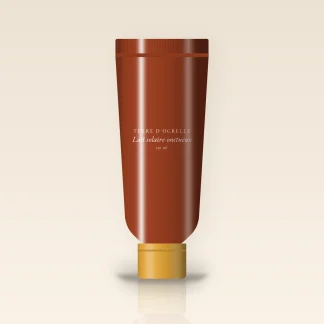 Lait solaire onctueux à l'huile d'argan SPF 30 – Terre d'Ocrelle, tube 150 ml