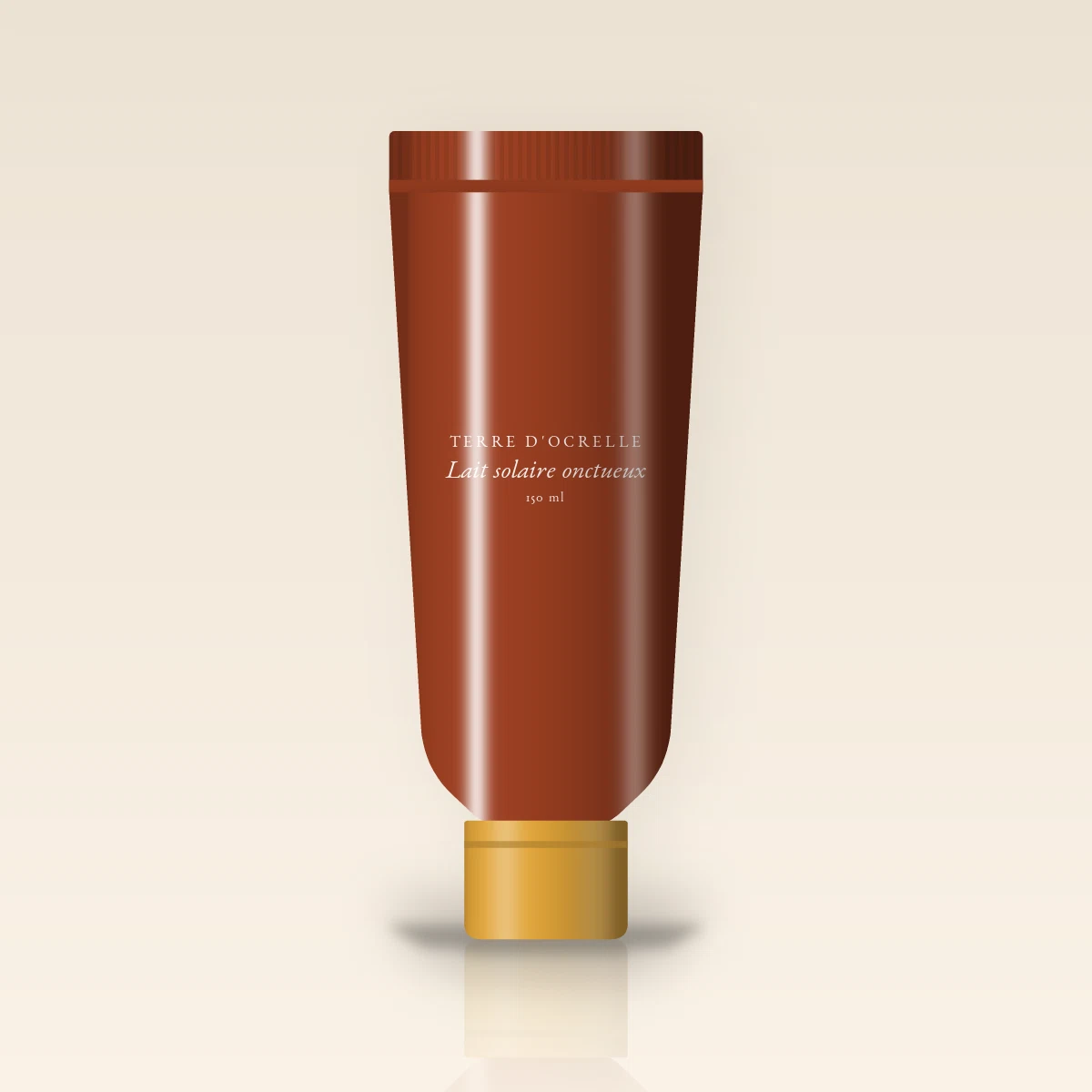 Lait solaire onctueux à l'huile d'argan SPF 30 – Terre d'Ocrelle, tube 150 ml