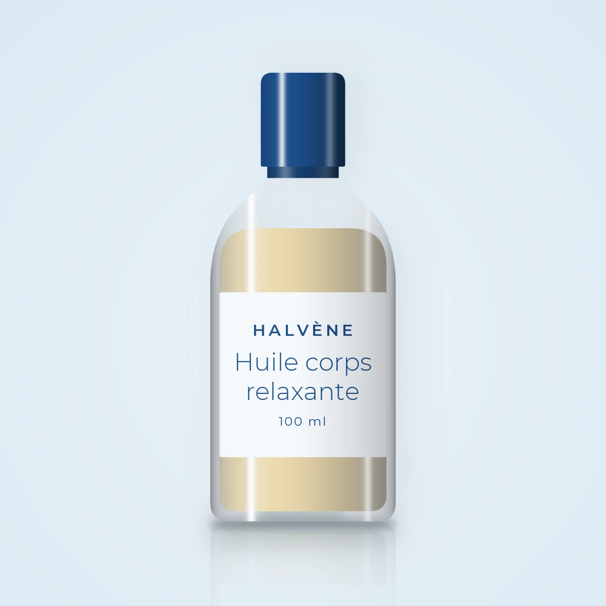 Huile corps sèche relaxante à la noix de macadamia – Halvène, flacon 100 ml