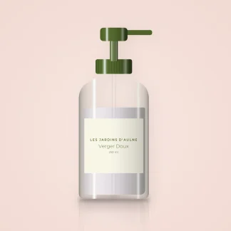 Crème coiffante fixation modulable Verger Doux – Les Jardins d'Aulne, flacon-pompe 250 ml