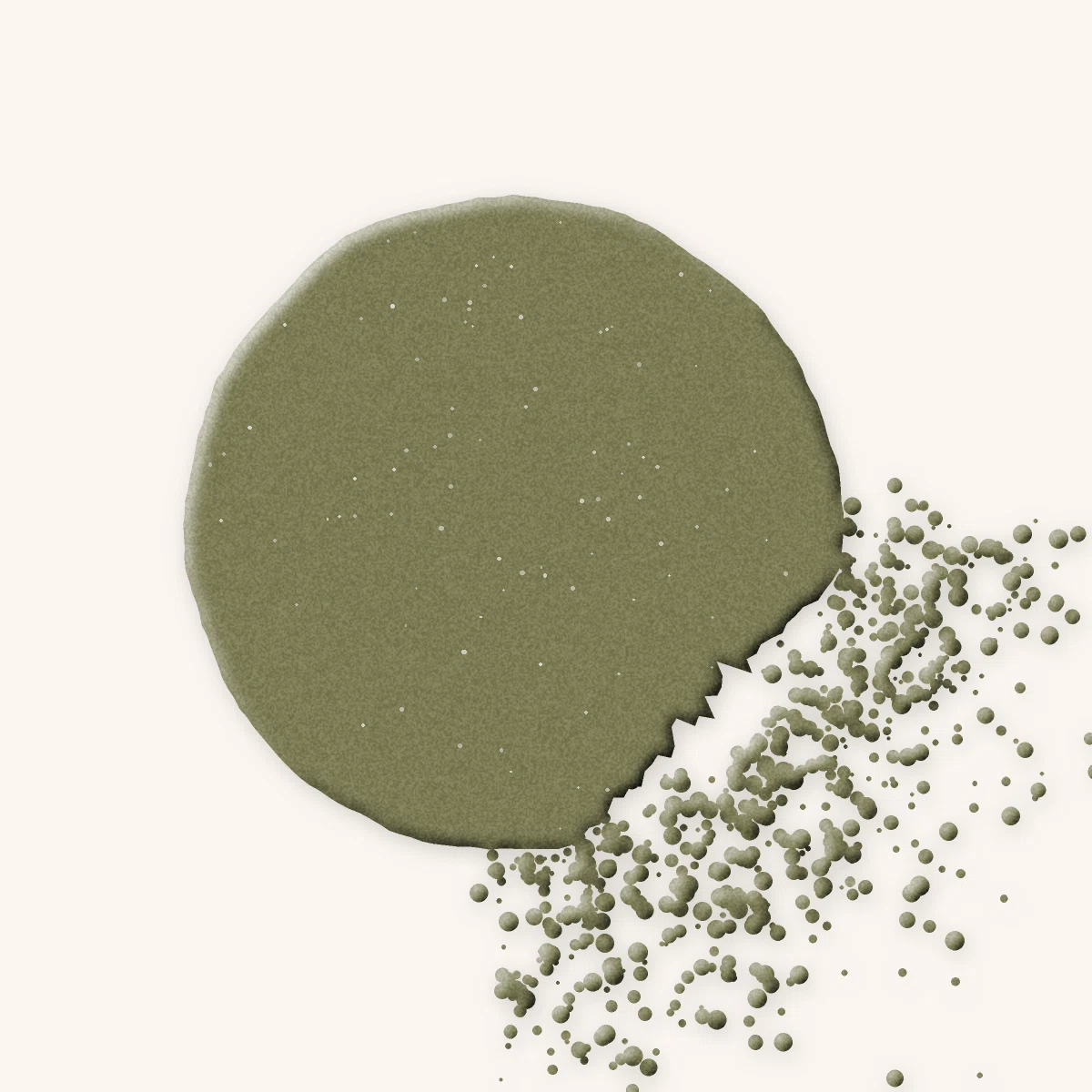 Palette yeux sans transfert au squalane – Laque Rivoli, aperçu de la teinte Tons kaki
