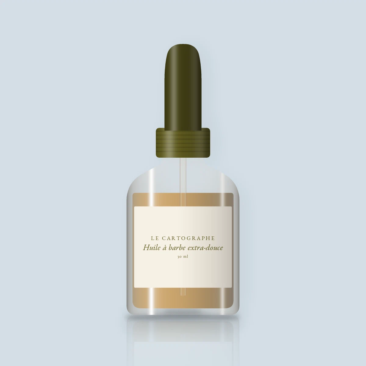 Huile à barbe extra-douce au cèdre de Virginie – Le Cartographe, flacon compte-gouttes 30 ml