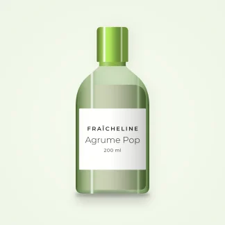 Lait corps Agrume Pop à l'huile de noyau d'abricot – Fraîcheline, flacon 200 ml