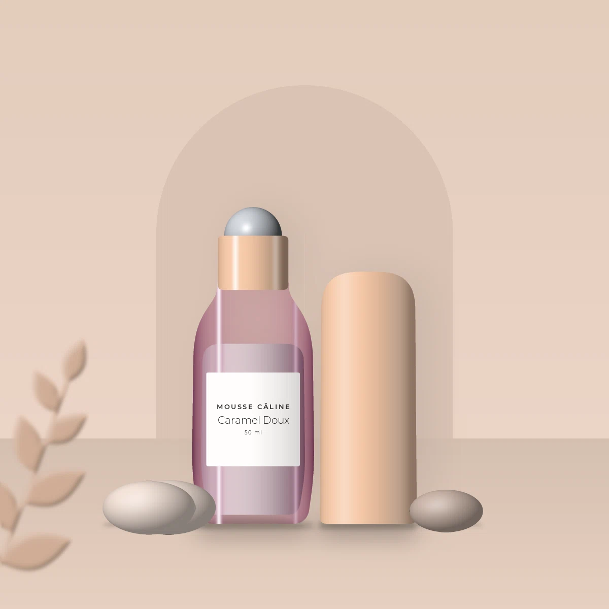 Déodorant Caramel Doux frais – Mousse Câline, photo d'ambiance