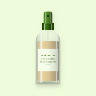 Huile corps sèche enveloppante à l'argan – Fraîcheline, flacon spray 150 ml